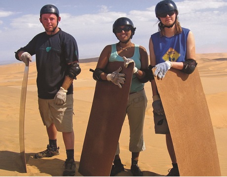 Ready to take on the dunes - sandboarding in Namibia (2)